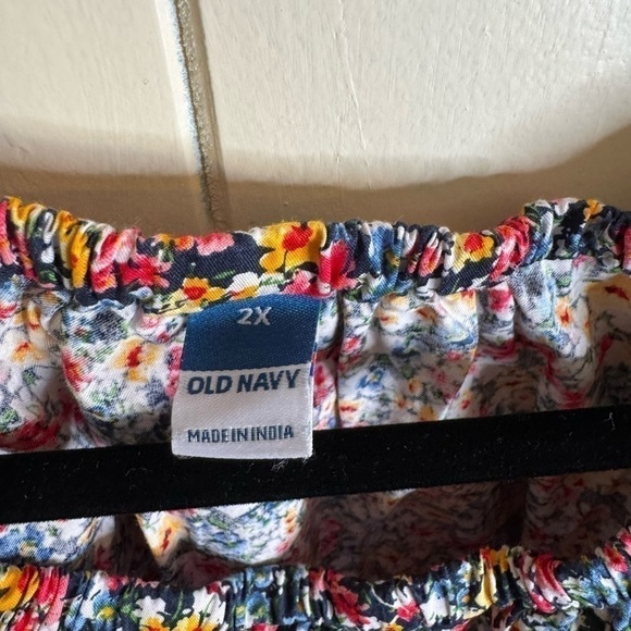 Old Navy Floral-Print Puff-Sleeve Babydoll Top 2X - Picture 3 of 4